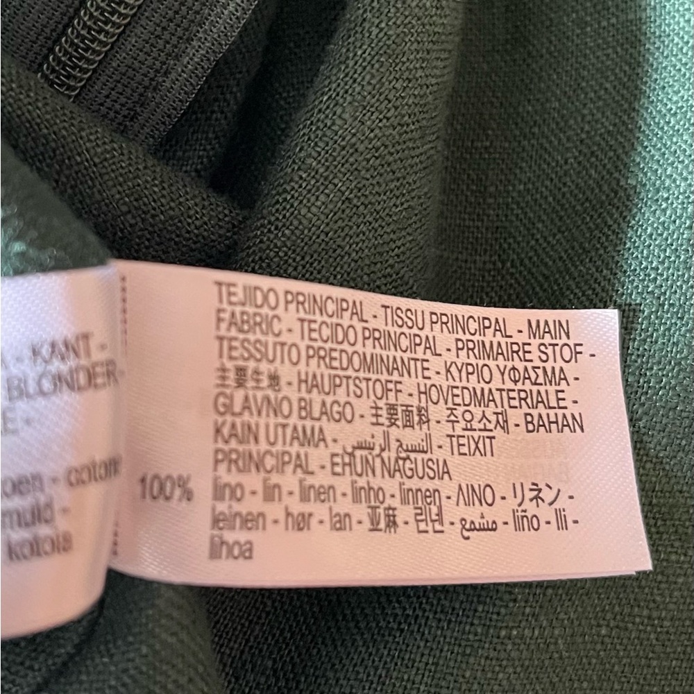 ZARA Linen Green Maxi Dress - Picture 16 of 16